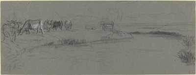 River Bank with Cattle by Constant Troyon