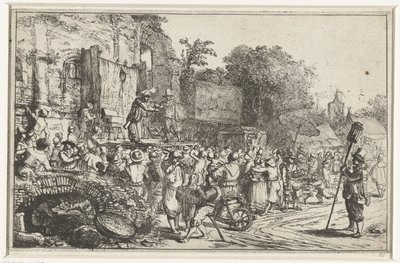 Village Fair with Two Quacks by Constantijn à Renesse