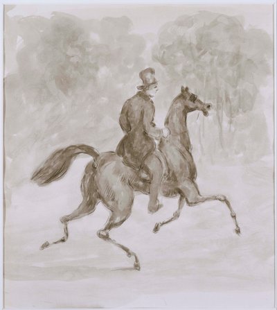Man on Trotting Horse by Constantin Guys