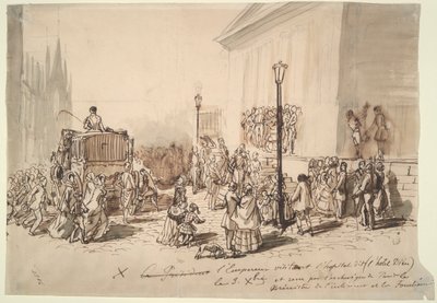 Reception of Emperor Napoleon III at the Hospital by Constantin Guys