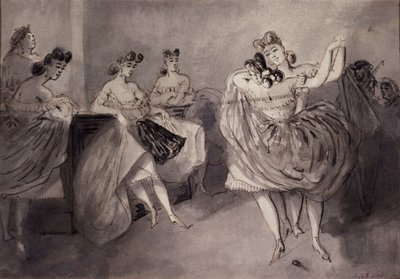 Dance Scene in a Public House, circa 1865 by Constantin Guys