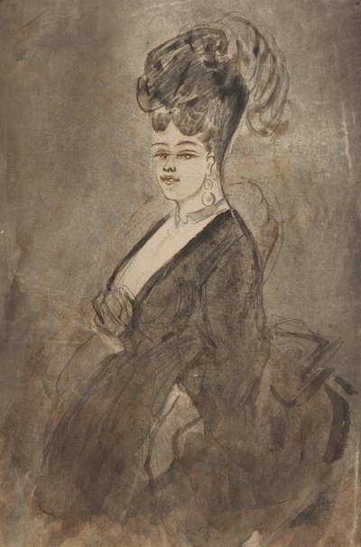 Three-Quarter Length Portrait of a Woman by Constantin Guys