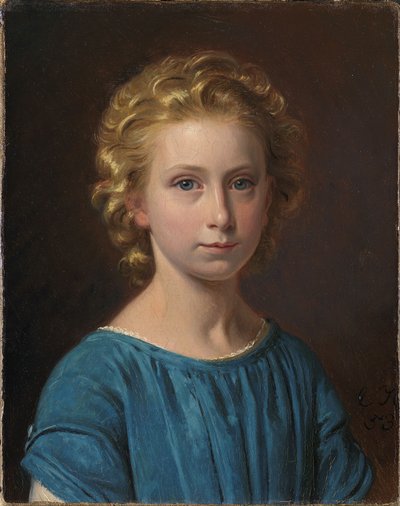 Margrethe Vullum as a Child by Constantin Hansen