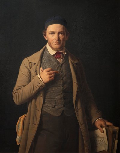 Portrait of Gottlieb Bindesbøll by Constantin Hansen