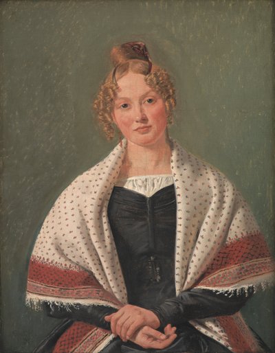 Portrait of Hanne Wanscher, née Wegener by Constantin Hansen