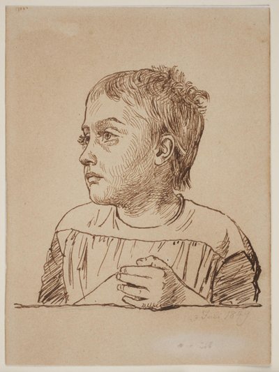 Portrait of Elise Købke by Constantin Hansen