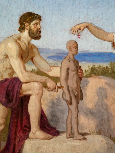 Prometheus Moulding Man from Clay by Constantin Hansen