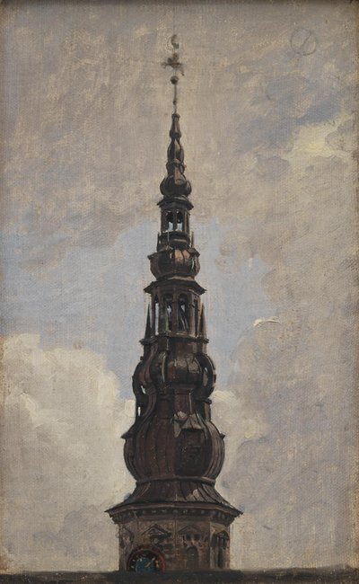 The Great Spire of Kronborg Castle. Study by Constantin Hansen