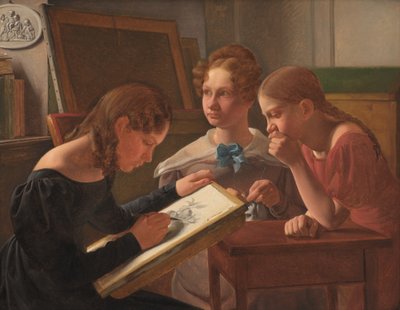 Three Young Girls. The Artist