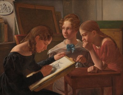 Three Young Girls. The Artist