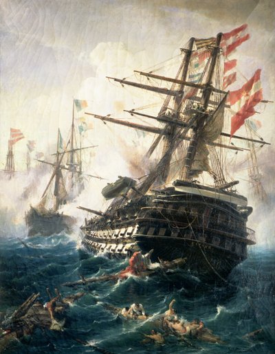 The Battle of Lissa, Fought Between the Austro-Hungarian Empire and Italy, in 1866 by Constantin Volanakis