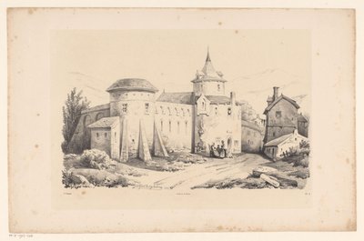 Fort in Village by Constantinus Cornelis Huysmans