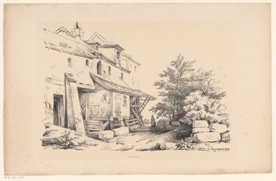 Houses in a Rocky Landscape by Constantinus Cornelis Huysmans