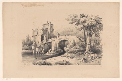 Landscape with Bridge and Fortress Tower The Landscape (series title) by Constantinus Cornelis Huysmans