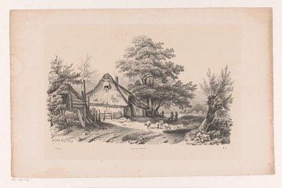 Country Road with Farm by Constantinus Cornelis Huysmans