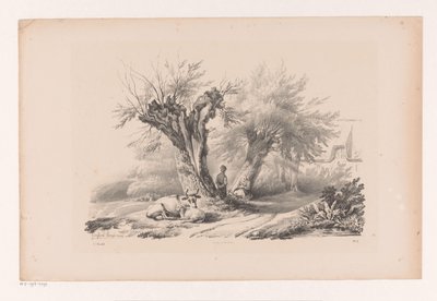 Country Road with Resting Man and Woman (The Landscape) by Constantinus Cornelis Huysmans