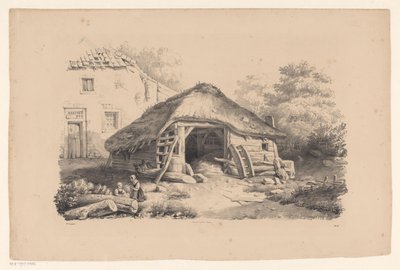 Stable by a Farm (The Landscape series) by Constantinus Cornelis Huysmans