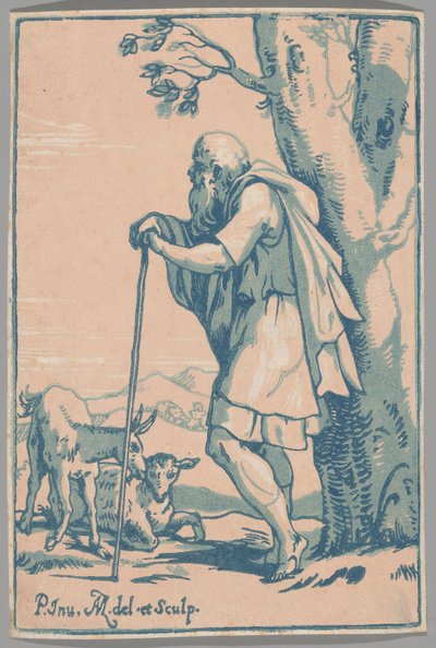 The Old Shepherd by Conte Antonio Maria Zanetti the Elder