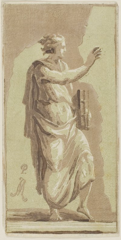 Young Man Standing by Conte Antonio Maria Zanetti the Elder