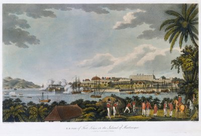 North-East View of Fort Louis (Fort Saint Louis), Martinique, February 5 - March 22 by Cooper (after) Willyams