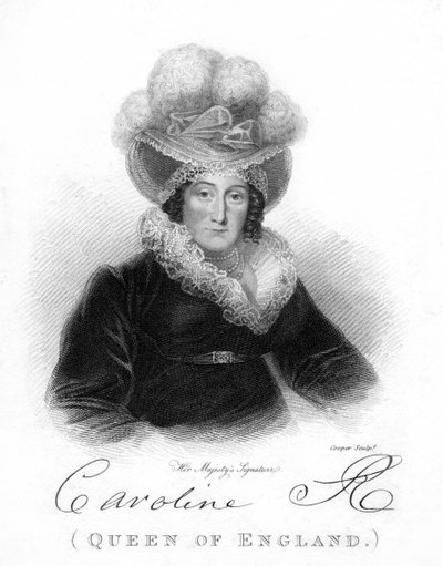 Caroline Amelia Elizabeth of Brunswick, Queen of George IV by Cooper