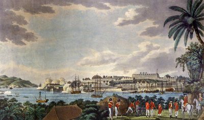 North East View of Fort Louis, Martinique, engraved by Samuel Alken, 1796 by Cooper Willyams