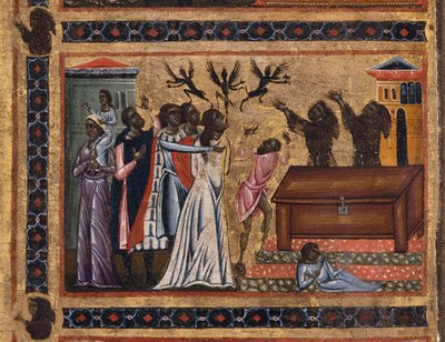 Bardi St. Francis altarpiece and twenty stories of his life, The Bardi Chapel (detail) by Coppo di Marcovaldo