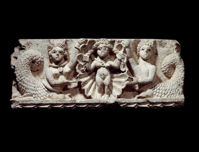 The birth of Venus (Aphrodite) (Limestone relief, 5th century AD) by Coptic