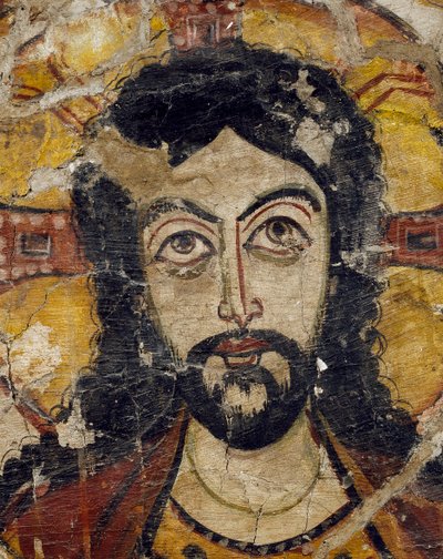 Head of Christ Supported by Two Angels (detail) by Coptic Coptic