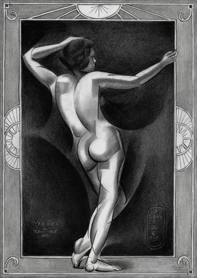 Art Deco Nude Figure by Corné Akkers