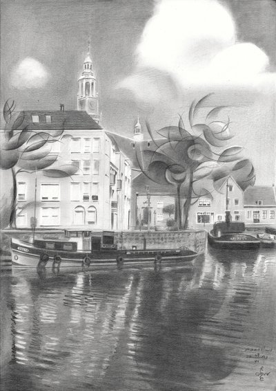 City Canal Reflections by Corné Akkers
