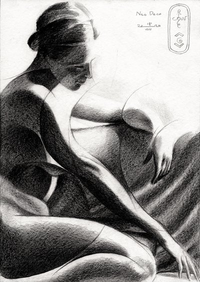 Contemplative Female Form by Corné Akkers