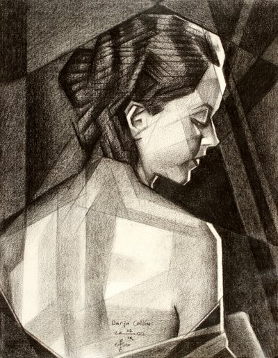 Contemplative Geometric Portrait by Corné Akkers