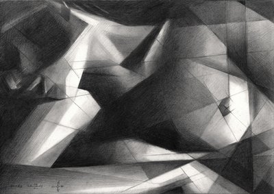 Dramatic Geometric Figure by Corné Akkers