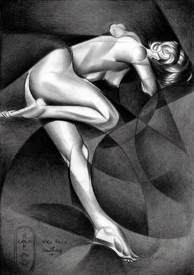 Elegant Abstract Nude by Corné Akkers