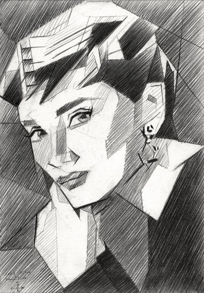 Elegant Geometric Woman by Corné Akkers