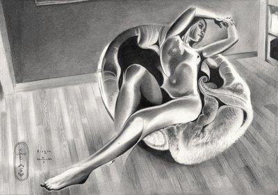 Elegant Nude Figure by Corné Akkers