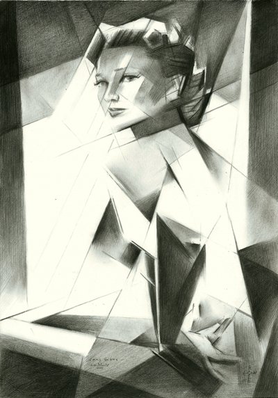 Faceted Female Portrait by Corné Akkers
