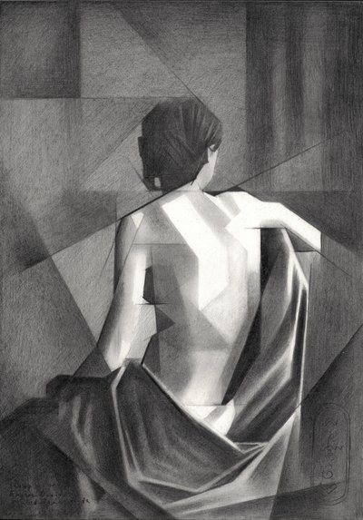 Geometric Draped Figure by Corné Akkers
