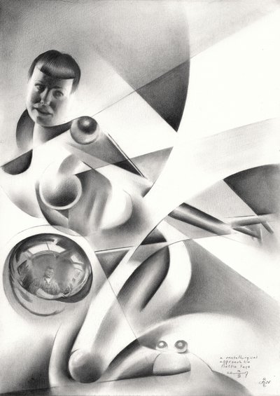 Geometric Female Reflection by Corné Akkers