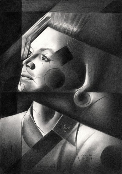Geometric Woman Portrait by Corné Akkers
