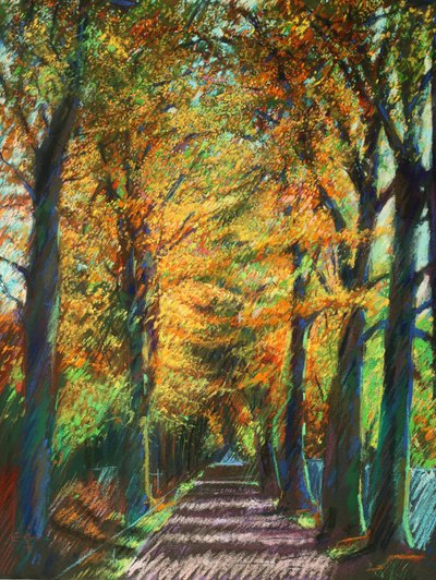 Golden Autumn Avenue by Corné Akkers