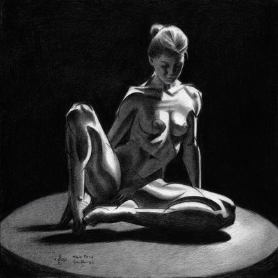 Illuminated Nude Study by Corné Akkers