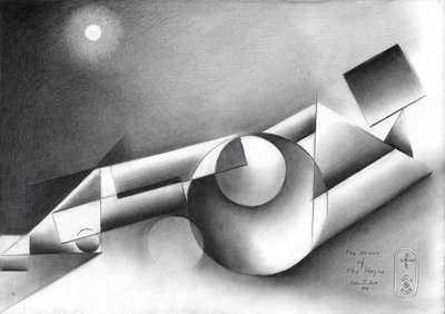 Moonlit Geometric Composition by Corné Akkers