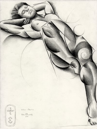 Peaceful Reclining Nude by Corné Akkers
