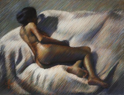Quiet Reclining Woman by Corné Akkers