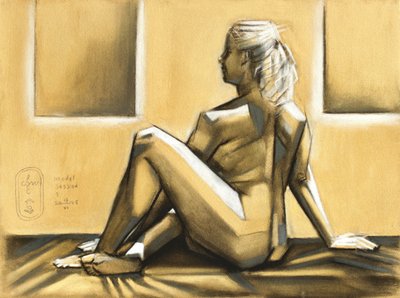 Seated Figure Study by Corné Akkers