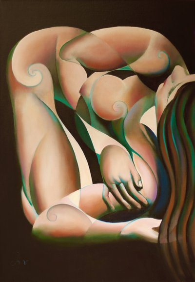 Serene Abstract Nude by Corné Akkers