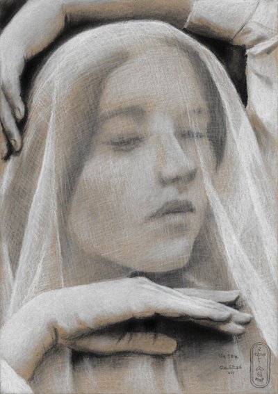 Veiled Serene Woman by Corné Akkers