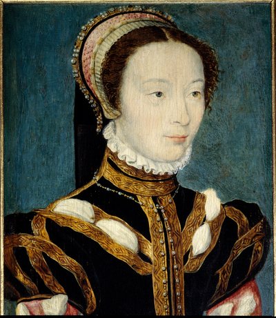 Portrait of Joan of Halluin or Joan of Halluyn (born in 1530), Lady of Honour of Queen Catherine of Medicis by Corneille de la  Haye
